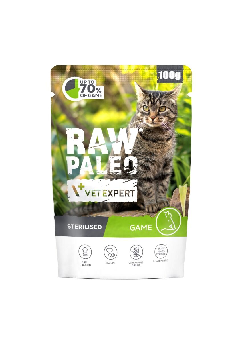 RAW PALEO KAĶU PAC STERILISED MEDĪJUMS 100G