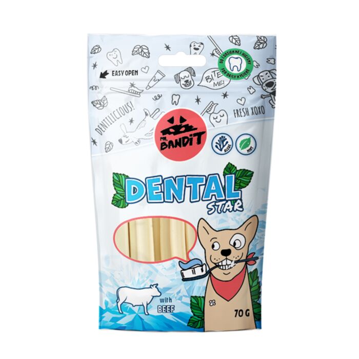 MR.BANDIT DENTAL STARS BEEF/ LIELLOPS 70G /0430