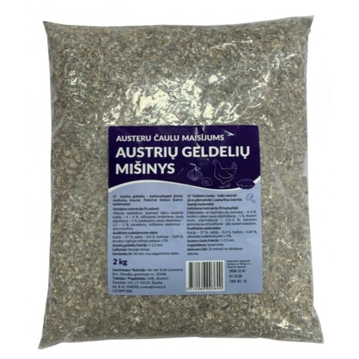 GLIEMEŽVĀKI CĀĻIEM 2KG (OYTA SHELLS 1-2.5MM)