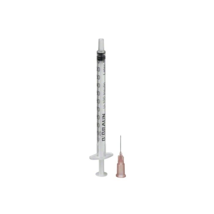 ŠĻIRCE VIENR AR ADATU INSULĪNA 1ML 26G 0.45X12MM N100 B.BRAUN