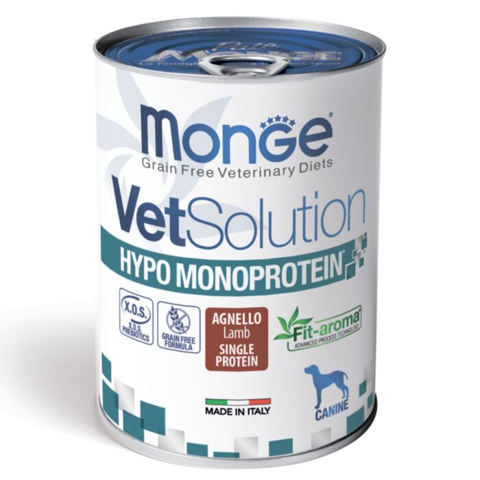 MONGE VETSOLUTION SUŅU KONS HYPOMONOPROTEIN LAMB 400G