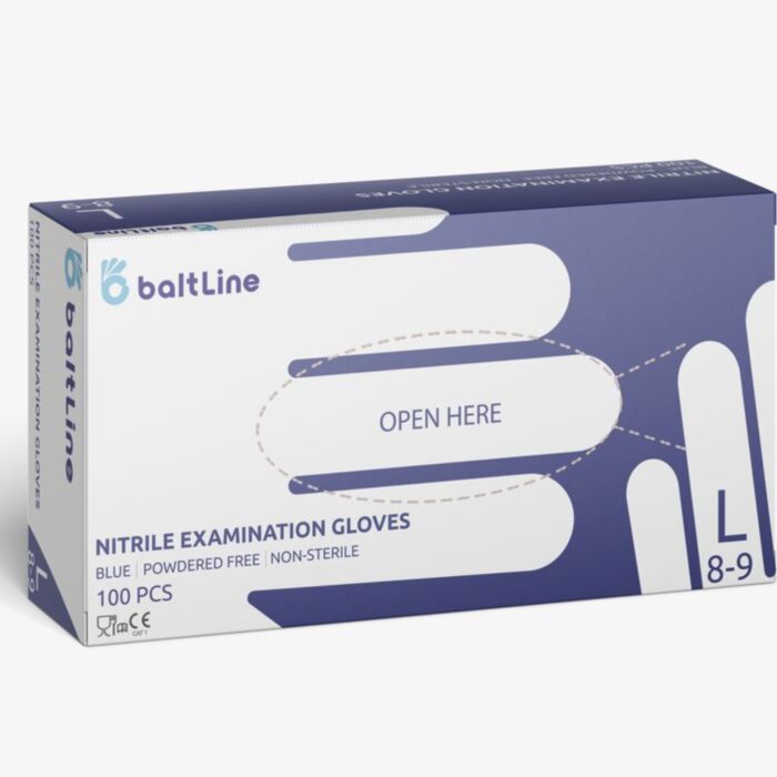 CIMDI NITRILA NEPŪD L ZILI N100 BALTLINE