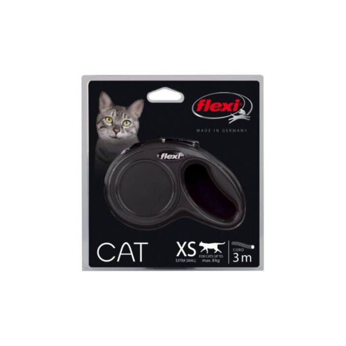 FLEXI PAVADA NEW CLASSIC KAĶIEM 3M MELNS