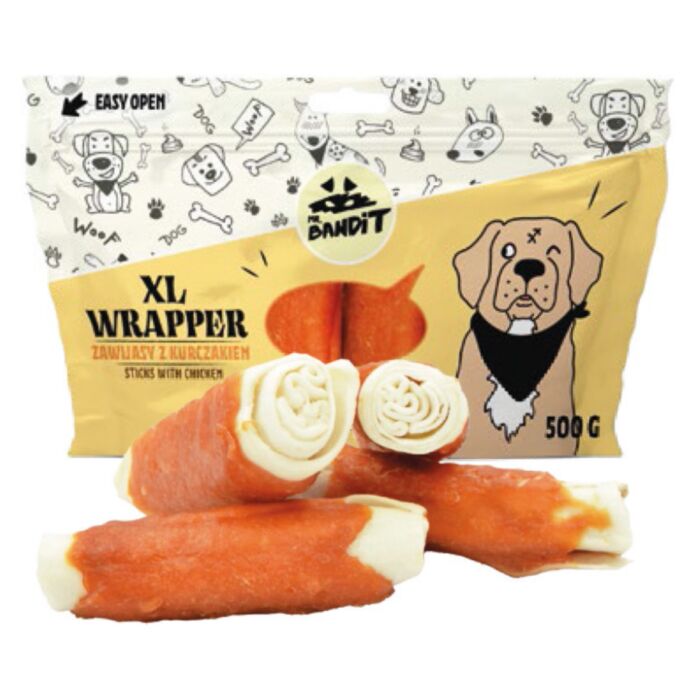 MR.BANDIT WRAPPER XL CHICKEN STICKS 500G/TĪTAS VISTAS NŪJIŅAS 5994