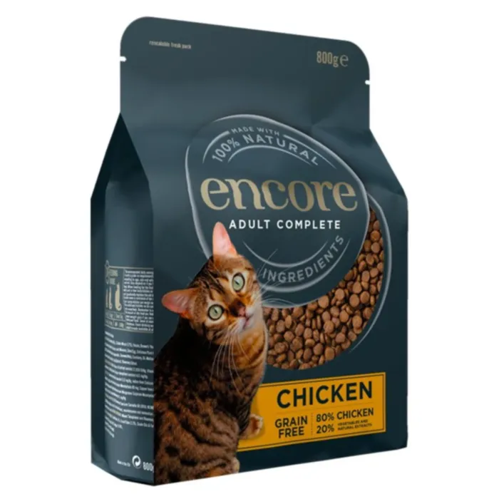 ENCORE SAUSĀ BARĪBA KAĶIEM AR VISTAS GAĻU 800G produkta attēls 1