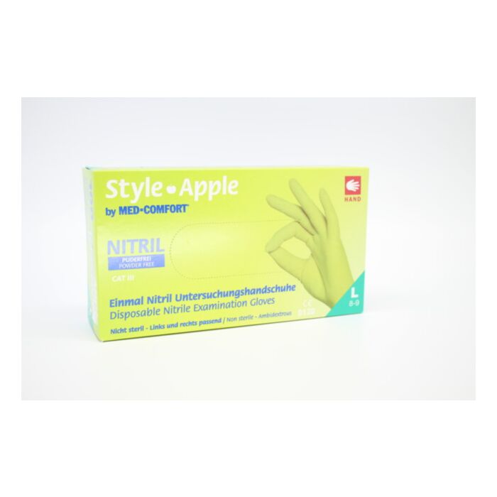 CIMDI NITRILA NEST NEPŪD STYLE S ZAĻI N100 MED-COMFORT/APPLE